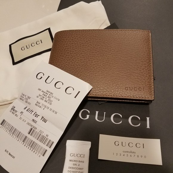 Gucci Bags New 48 Wallet Receipt Gucci Authentic Bifold Poshmark